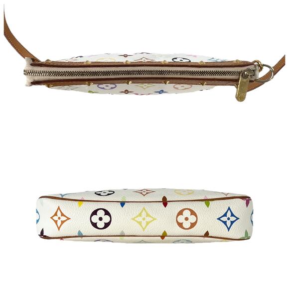 Louis Vuitton Vintage Monogram Multicolor Studded Pochette Crossbody Bag - Picture 5 of 8